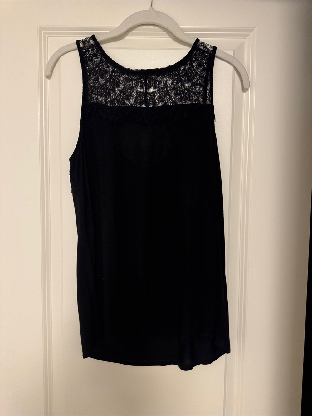 Jack by BB Dakota Black Lace Yoke Camisole Tank